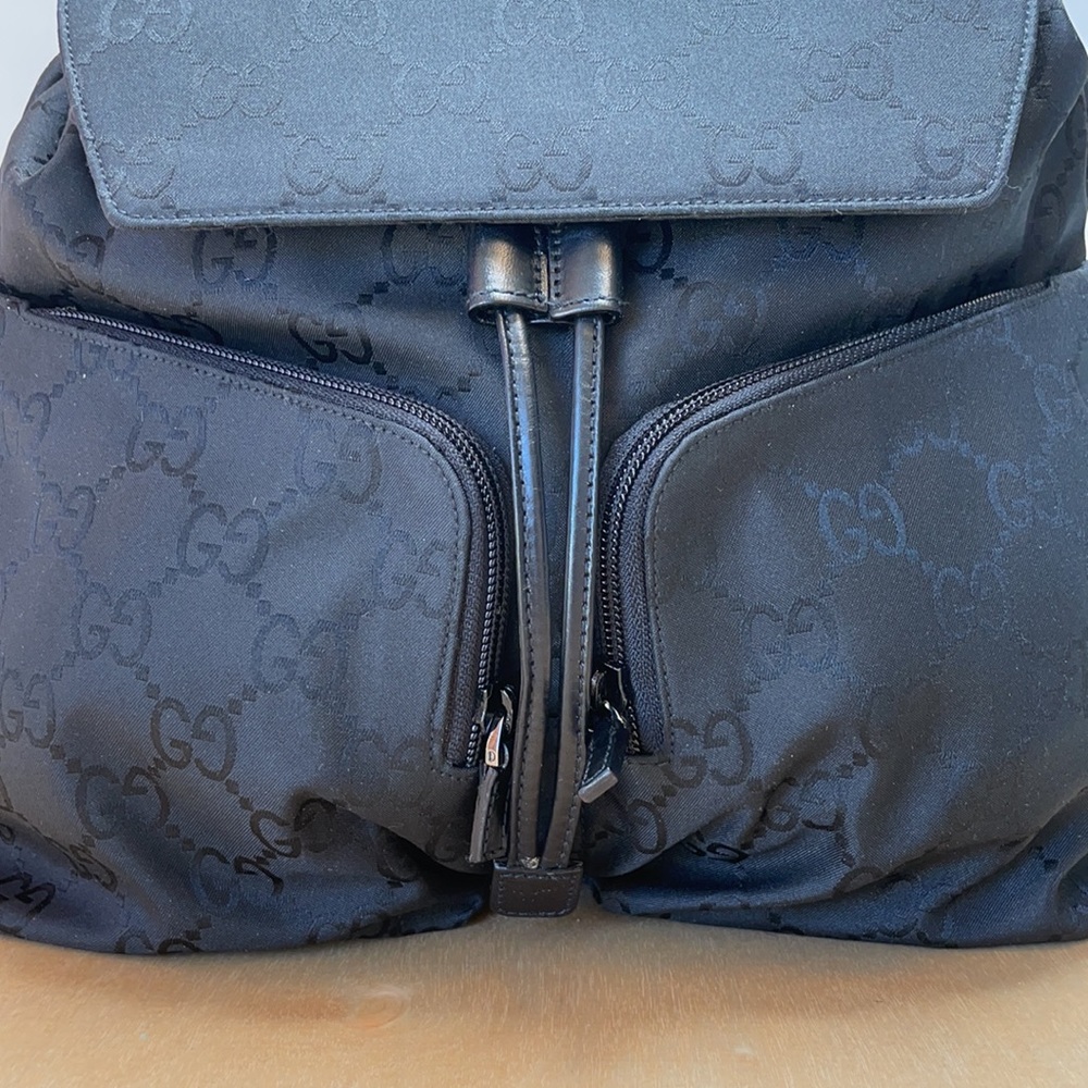 Gucci Nwot Monogram Drawstring Backpack - image 4